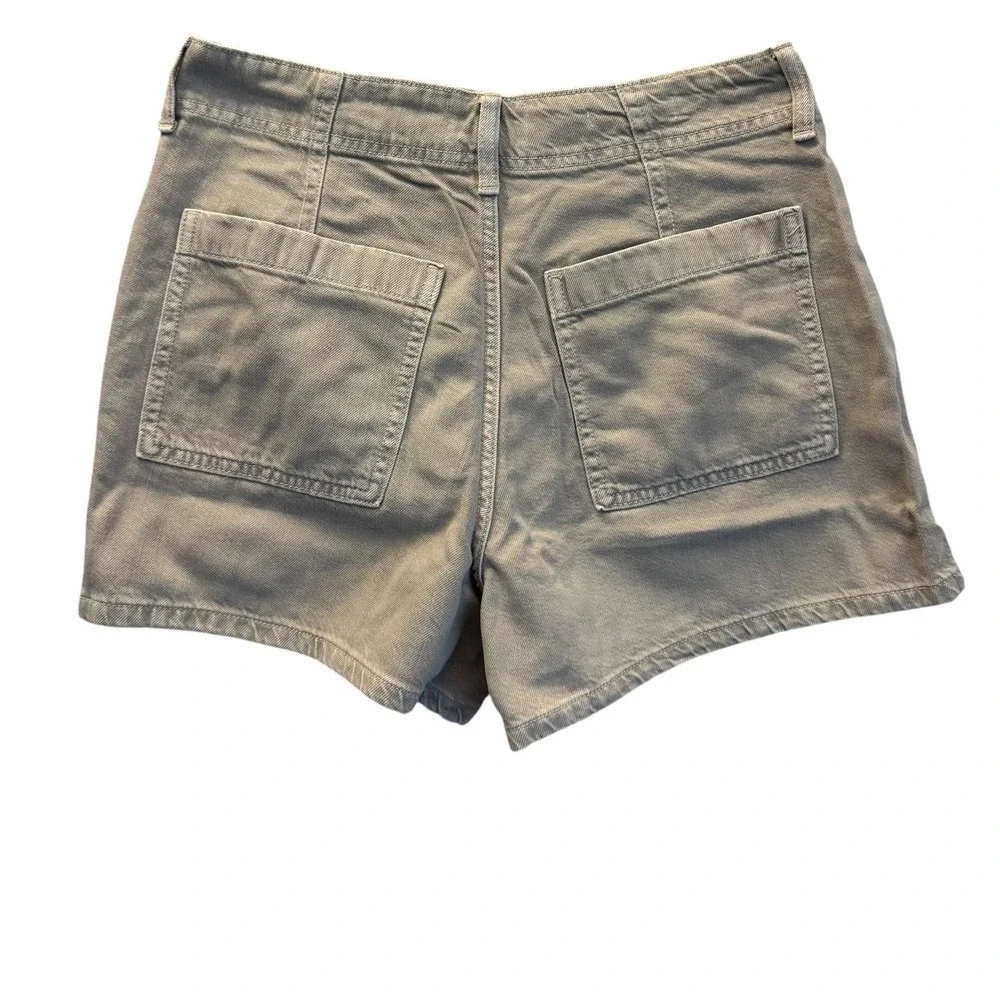 Universal Thread Womens High-Rise Pleated Jean Shorts Khaki Tan Size 6 NEW